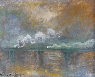 Charing Cross Bridge, røg i tågen, 1902